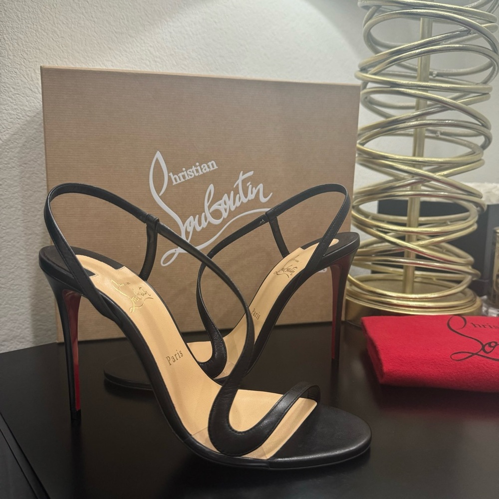 Christian Louboutin Rosalie 100 Sandal Black 41 - Picture 3 of 7